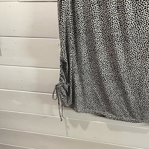 Ari & Clo Animal Print Drawstring Midi Skirt Size 22 - Picture 8 of 10